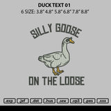 Duck Text 01 Embroider