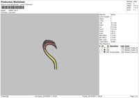 Simba Tail Embroidery File 6 sizes
