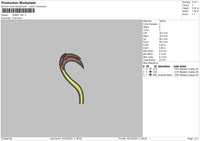 Simba Tail Embroidery File 6 sizes