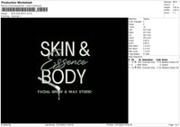 Skinbody Embroidery File 6 sizes