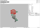 Skull Rose Embroidery File 6 sizes