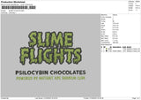 Slime Flights Embroidery File 6 sizes