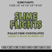 Slime Flights Embroidery File 6 sizes