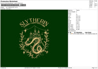 Slyntherin 0711 Embroidery File 6 sizes