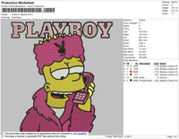 Simpson Playboy Embroidery