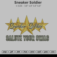 Sneakers Soldier Embroidery