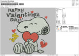 Snoopy Valentine Embroidery