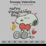 Snoopy Valentine Embroidery