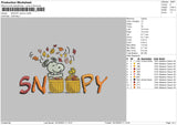 Snoopyautmn Embroidery File 6 sizes