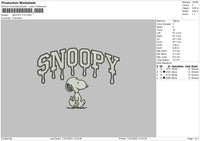 Snoopy V10 Embroidery File 6 sizes