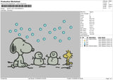 snoopy with snowman