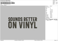 Sound Better Embroidery File 6 sizes