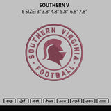 Southern V Embroidery File 6 sizes