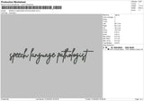 Speech Language Embroidery File 6 sizes