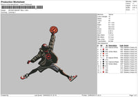 Spider Basket Ball Embroidery File 6 sizes