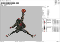 Spider Basket Ball Embroidery File 6 sizes