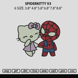 Spiderkitty V3 Embroidery File 6 sizes