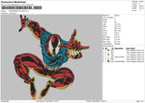 Spiderman Color Embroidery