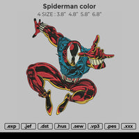 Spiderman Color Embroidery