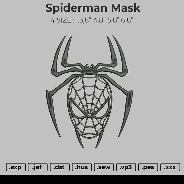 Spiderman Mask Embroidery