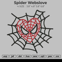 Spider Webslove Embroidery