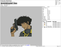 Spike Spiegel Embroidery