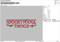 spooky mama things Embroidery