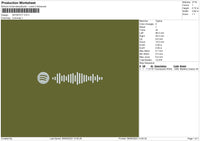 Spotify V10 Embroidery File 6 sizes