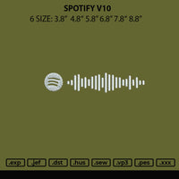 Spotify V10 Embroidery File 6 sizes