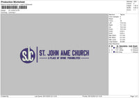 St John Emboidery File 6 sizes