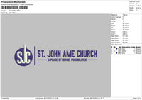 St John Emboidery File 6 sizes