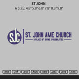 St John Emboidery File 6 sizes