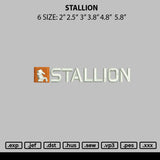 Stallion Embroidery File 6 sizes