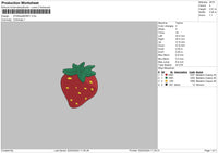 Strawberry 0203 Embroidery File 6 sizes