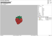 Strawberry 0203 Embroidery File 6 sizes