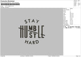 Humble Text Embroidery File 6 sizes