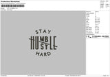 Humble Text Embroidery File 6 sizes