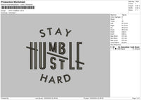 Humble Text Embroidery File 6 sizes