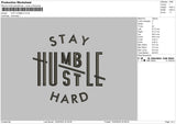 Humble Text Embroidery File 6 sizes