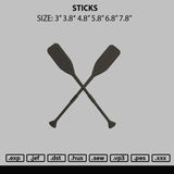 Sticks Embroidery File 6 sizes