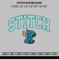 Stitch Doubleline Embroidery File 6 sizes
