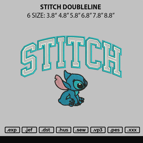 Stitch Doubleline Embroidery File 6 sizes