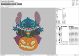 Stitch Pumpkin 23 v2 Embroidery File 6 sizes