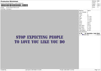 Expecting Text Embroidery File 6 sizes