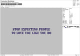 Expecting Text Embroidery File 6 sizes