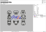 Animalkids V2 Embroidery File 6 sizes