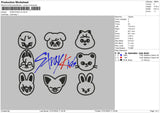 Animalkids V2 Embroidery File 6 sizes