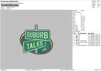 Suburb T Embroidery File 6 sizes