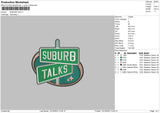 Suburb T Embroidery File 6 sizes