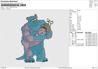 SULLY AND BOO Embroidery